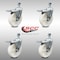 Service Caster 5 Inch SS Nylon Wheel Swivel 10mm Threaded Stem Caster Set Total Lock Brake SCC-SSTSTTL20S514-NYS-M1015-4 - alternate 1